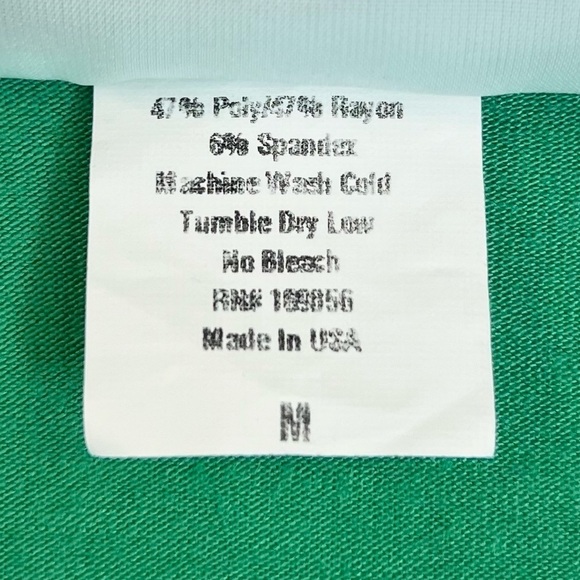 HALEY AND THE HOUND 3/4 Sleeve Notch Collar Women's Kelly Green Dress Size M - Picture 8 of 10